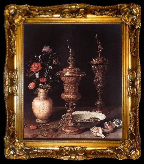 framed  PEETERS, Clara Still-Life with Flowers and Goblets a, ta009-2